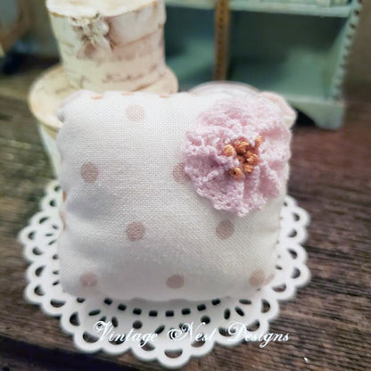Pillow No.7 Dollhouse Miniature Handmade image 0