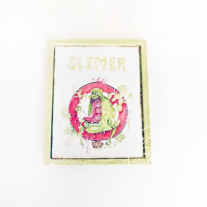 Slimer No.1:1 Dollhouse Miniature Handmade Wooden Framed Art image 1