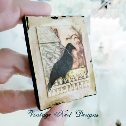 Home Sweet Home Crow No.1:2 Dollhouse Miniature Handmade image 3