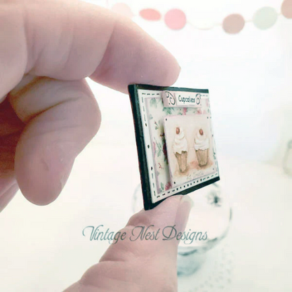 Le Treats No.1:3 Dollhouse Miniature Handmade Framed Art image 1