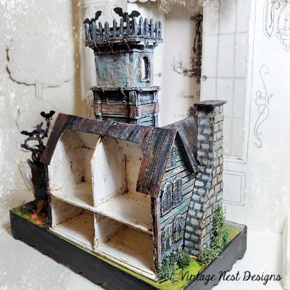 Haunted Halloween Dollhouse Mansion No.1 Handmade Miniature image 3