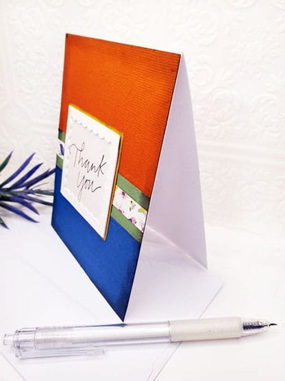 Thank You Card No.2 Greeting Blank Inside Handmade One of a Kind image 1