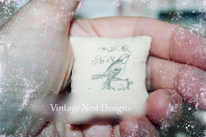 Bird Pillow No.2 Dollhouse Miniature Handmade image 5
