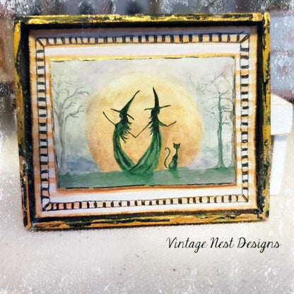 Dancing Witches No.1:1 Dollhouse Miniature Handmade image 2