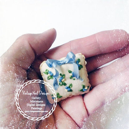 Pillow No.4 Dollhouse Miniature Handmade image 6
