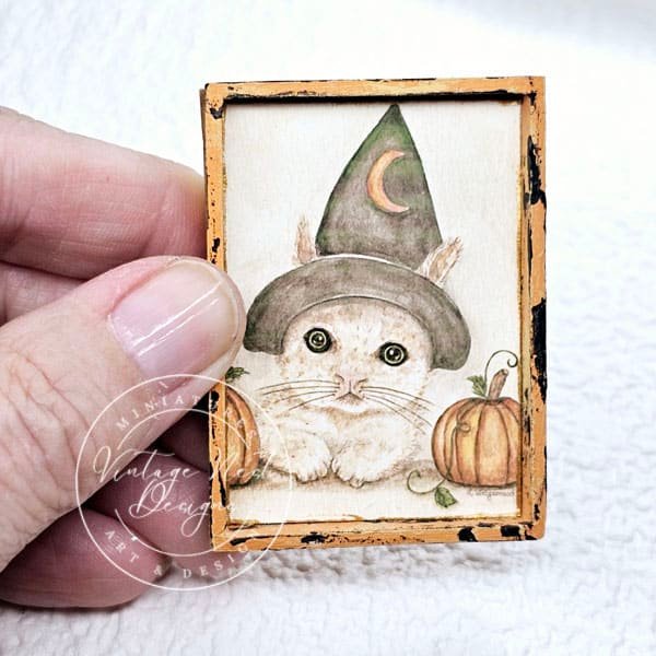 Halloween Kitten No.1:1 Digital Print Watercolor Painting image 6