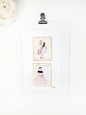 Barbies No.1 Watercolors White Matted image 0