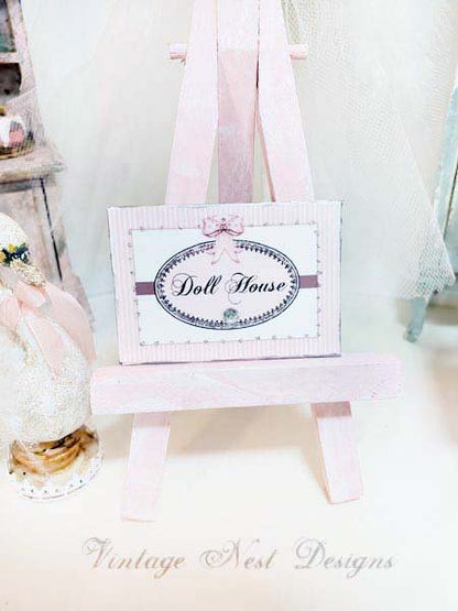 Dollhouse Sign No.1:3 Dollhouse Miniature Handmade Framed Art image 5