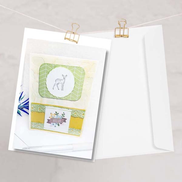 Animal Card No.1 Greeting Blank Inside Handmade One of a Kind image 2