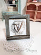 Andalusian Horse No.1:3 Dollhouse Miniature Handmade Framed Art image 0