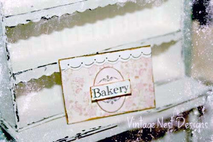 Bakery Sign No.3 Dollhouse Miniature Handmade image 1