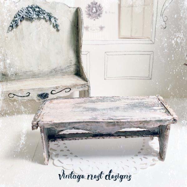 Bench No.8 Dollhouse Miniature Handmade image 4
