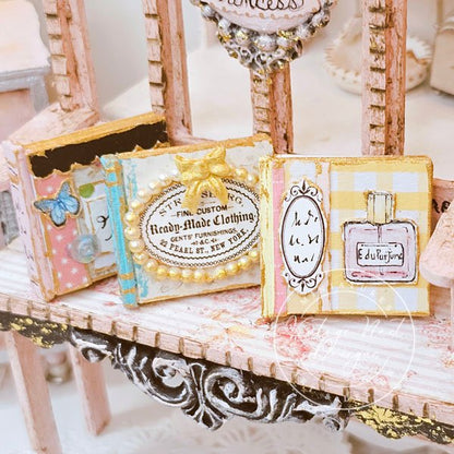 Shabby Book Set No.44 Dollhouse Miniatures Handmade image 5