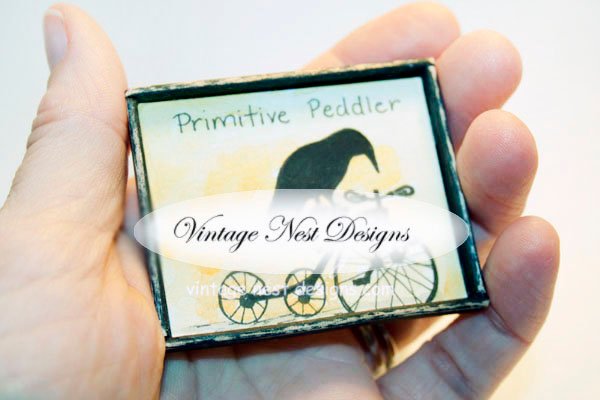 Primitive Peddler No.1 Dollhouse Miniature Handmade image 2