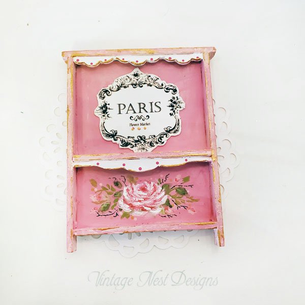 Pink Shelf No.82 Dollhouse Miniature Handmade image 2