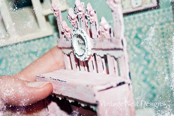 Shabby Princess Bench No.1 Dollhouse Miniature Handmade image 1