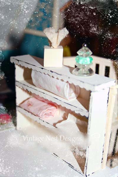 Table & Shelf No.1 Dollhouse Miniature Handmade image 1