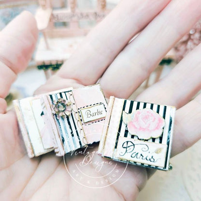 Shabby Book Set No.28 Dollhouse Miniatures Handmade image 6