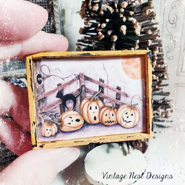 Halloween Pumpkins No.6:2 Dollhouse Miniature Handmade image 2