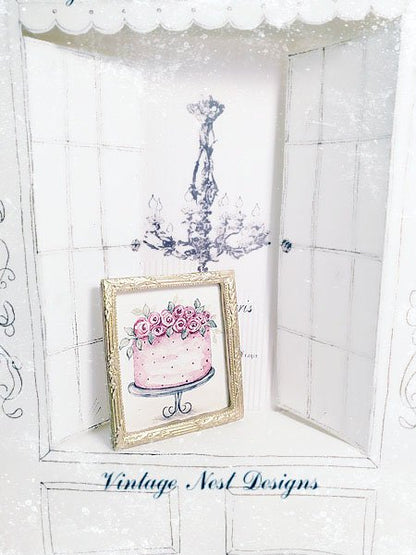 Cake No.7:7 Dollhouse Miniature Handmade image 2