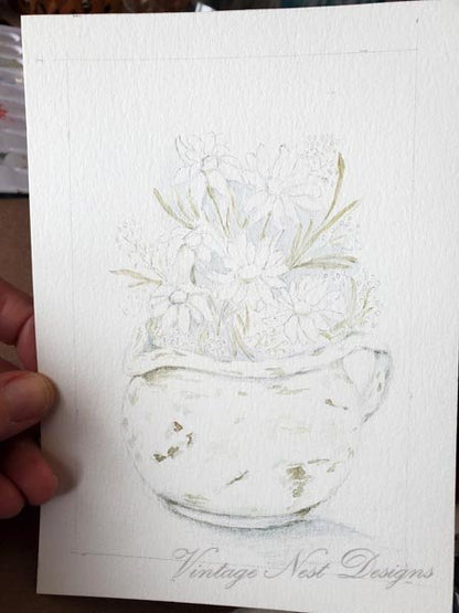 Daisies No.1 Original Watercolor Painting image 8