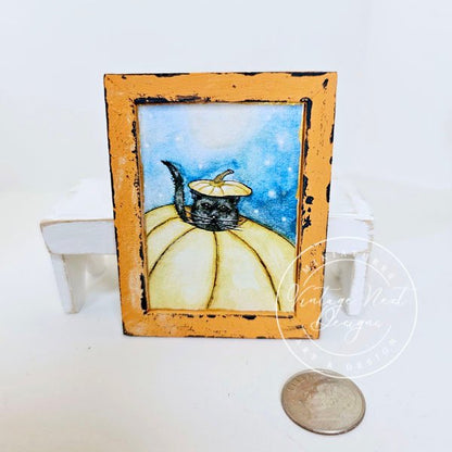 Pumpkins Kitty No.1:1 Dollouse Miniature image 2