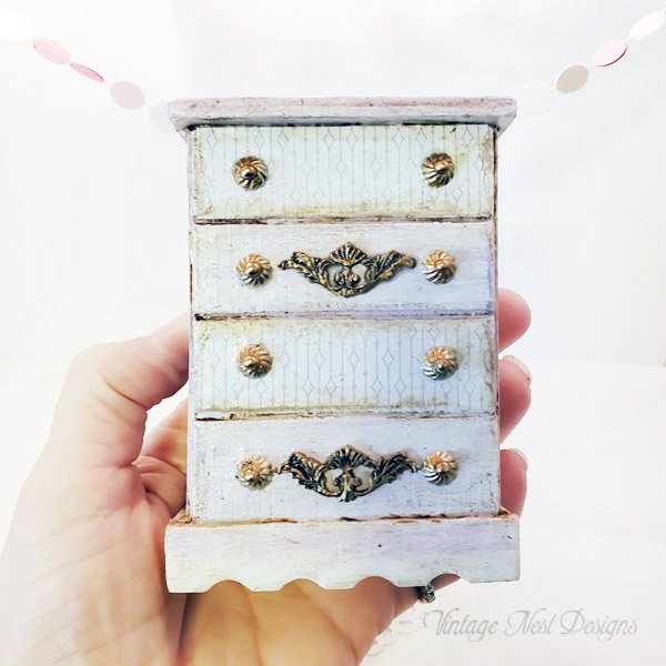 Lavender Dresser No.3 Dollhouse Miniature Handmade image 2