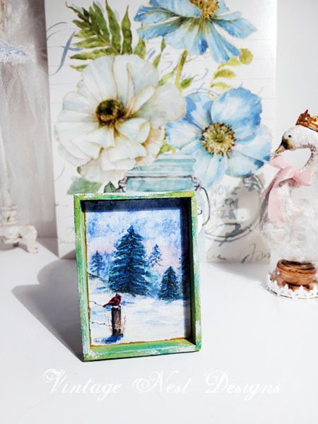 Winter Cardinal No.1:2 Dollhouse Miniature Handmade image 6