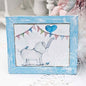 Baby Elephant No.1:1 Dollhouse Miniature Handmade Wooden Framed Art image 0