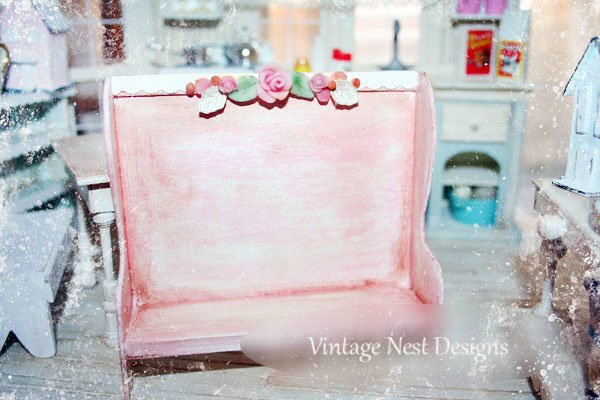 Bench No.2 Dollhouse Miniature Handmade image 0