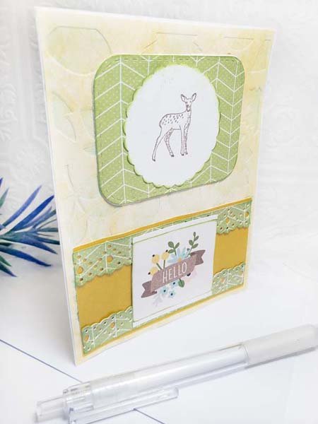 Animal Card No.1 Greeting Blank Inside Handmade One of a Kind image 0