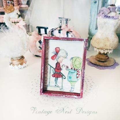 Love to You Christmas Children No.1:3 Dollhouse Miniature Handmade image 2