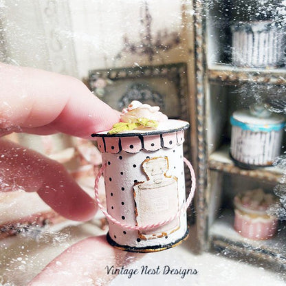 Hat Band Box No.62 Dollhouse Miniature Handmade image 3