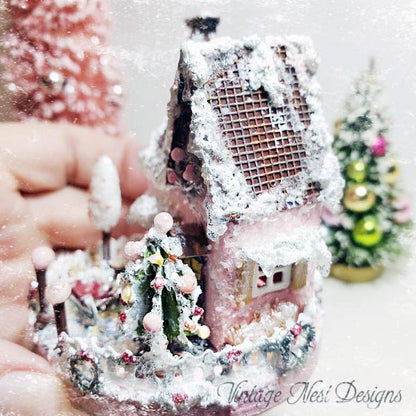 Putz Glitter Holiday House No.6 Handmade Miniature image 6