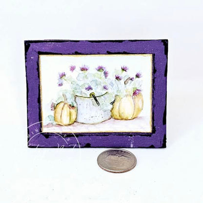 Bucket of Pumpkins No.1:2 Dollhouse Miniature image 3