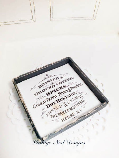 Coffee Sign No.3 Dollhouse Miniature Handmade image 1