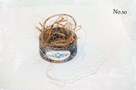 Bird Nest Basket No.10 Dollhouse Miniature Handmade image 1