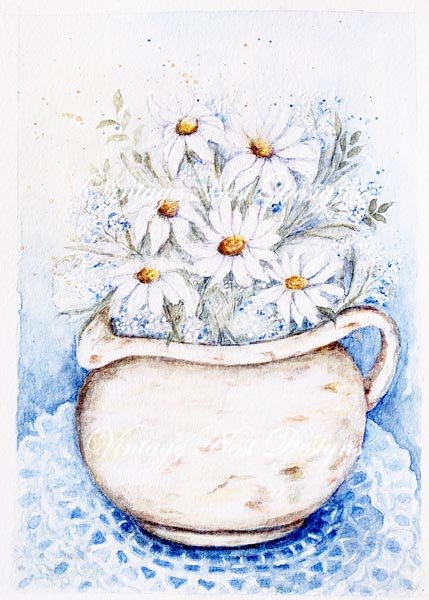 Daisies No.1 Original Watercolor Painting image 13