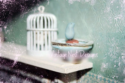 Bird Bath No.2 Dollhouse Miniature Handmade image 2