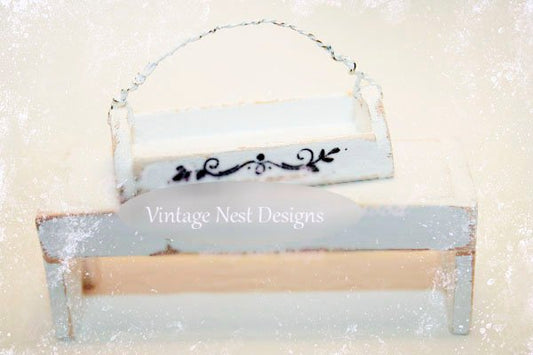 Wooden Box No.1 Dollhouse Miniature Handmade image 0