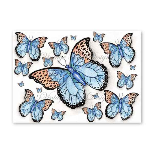 Digital Print Butterflies No.2 Watercolor Painting Instant Download