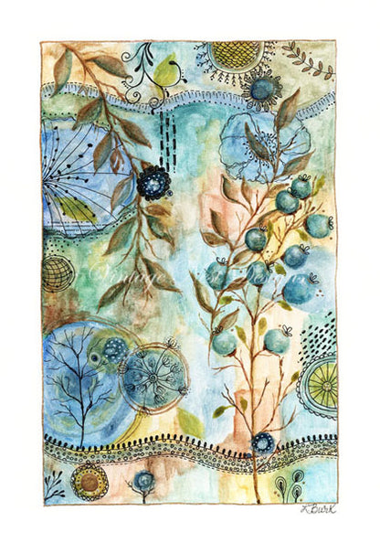 Contemporary Art No.1 Digital Print Watercolor Painting