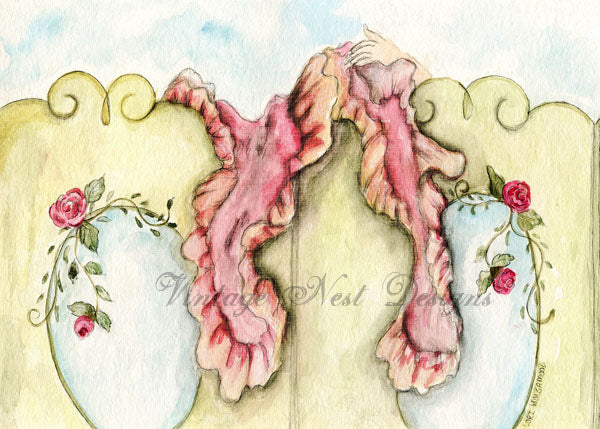 Digital Print Dressing Screen No.1 Watercolor Painting Instant Download
