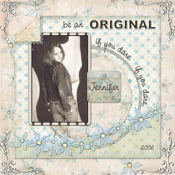 Digital Scrapbooking Sophia Quick Page No.1 Instant Download