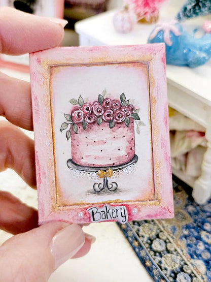 Miniature Kitchen Cake No.7:12 Handmade for Dollhouse Wall Decor Diorama Shadow Box