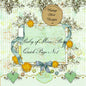 Decorative design with floral elements and text on a light green background, featuring the brand 'Vintage Nest Designs'.