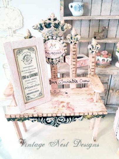 Badezimmer Schild Nr. 1:1 Puppenhaus Miniatur Handgefertigt