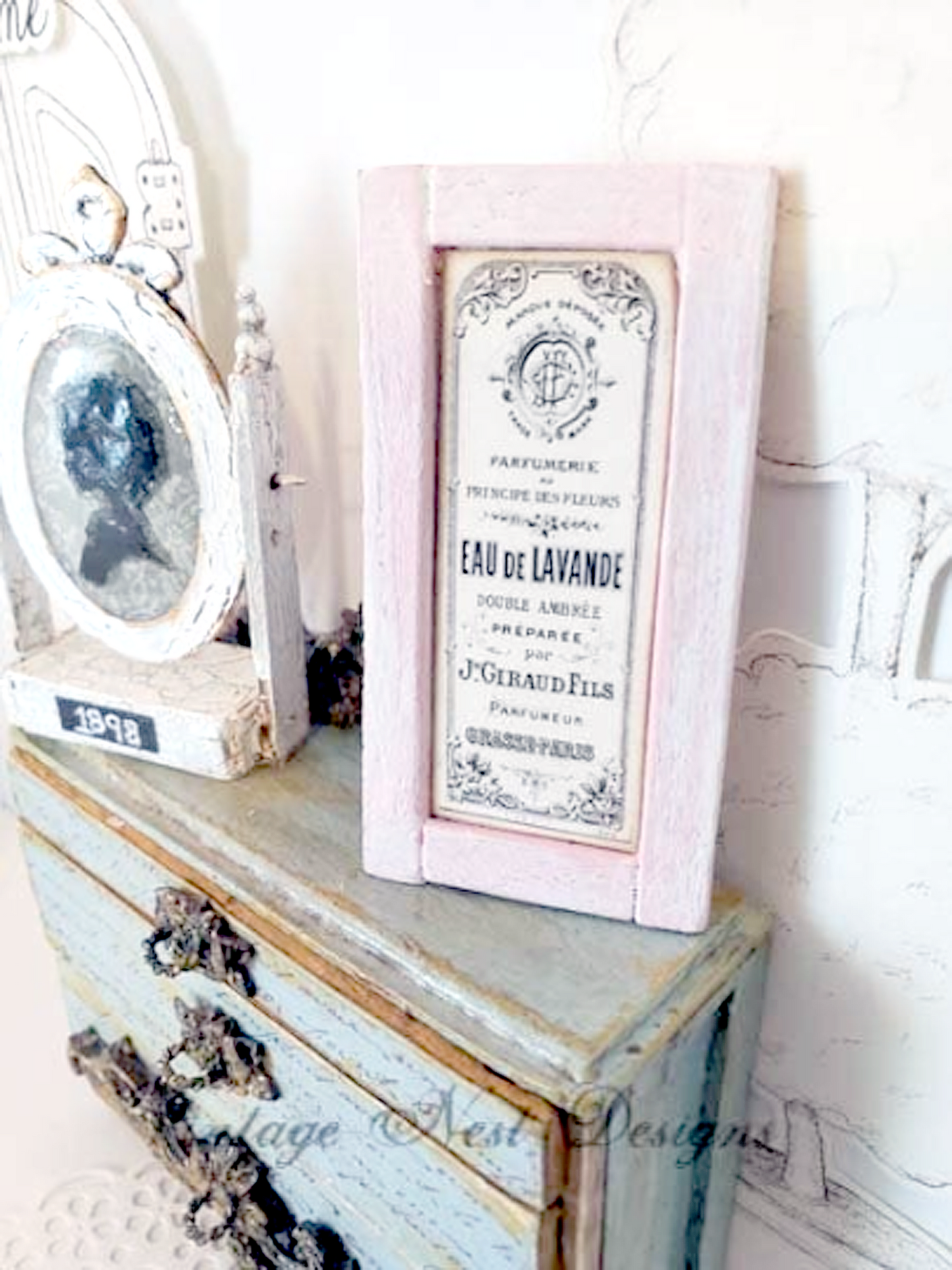 Badezimmer Schild Nr. 1:1 Puppenhaus Miniatur Handgefertigt