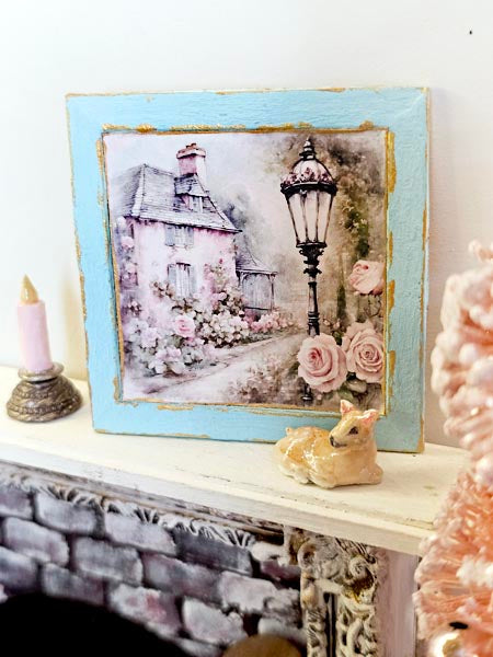 Miniature Cottage House No.7-1 Handmade Dollhouse Wall Decor 1:12 Scale