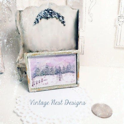 Miniature Country Life No.4 Handmade for Dollhouse Diorama Shadow Box